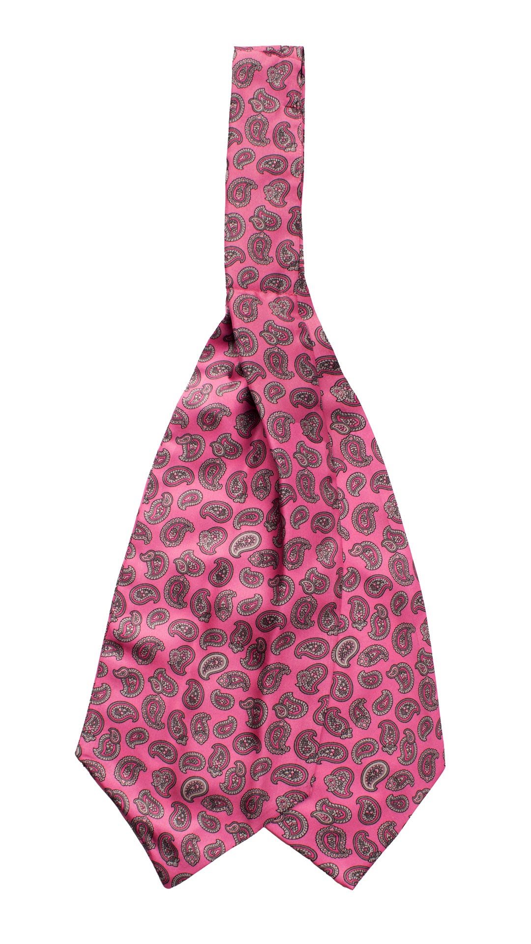 Ascot Stampa di Seta Rosa Paisley Grigio AS140 Retro