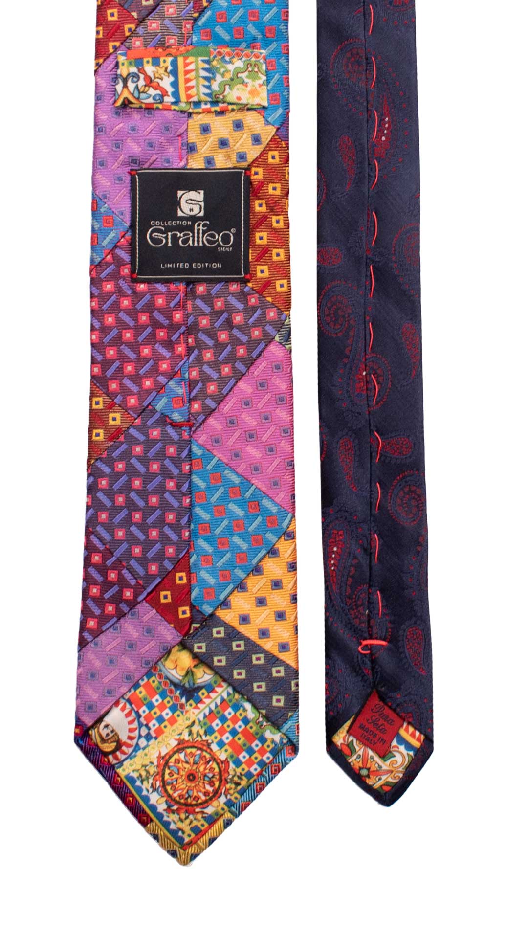 Cravatta-Mosaico-Patchwork-di-Seta-Fantasia-Multicolor- PM976
Pala