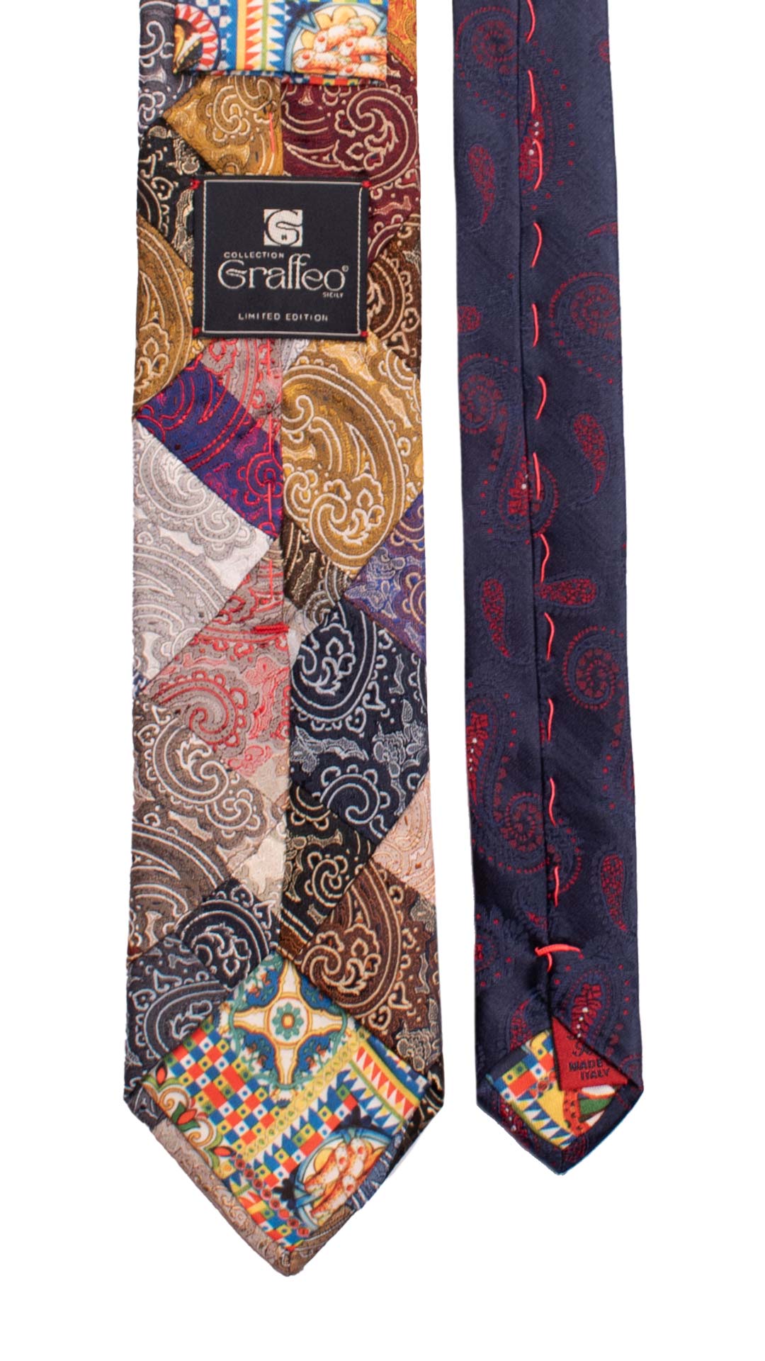 Cravatta-Mosaico-Patchwork-di-Seta-Paisley-Multicolor- PM884
Pala