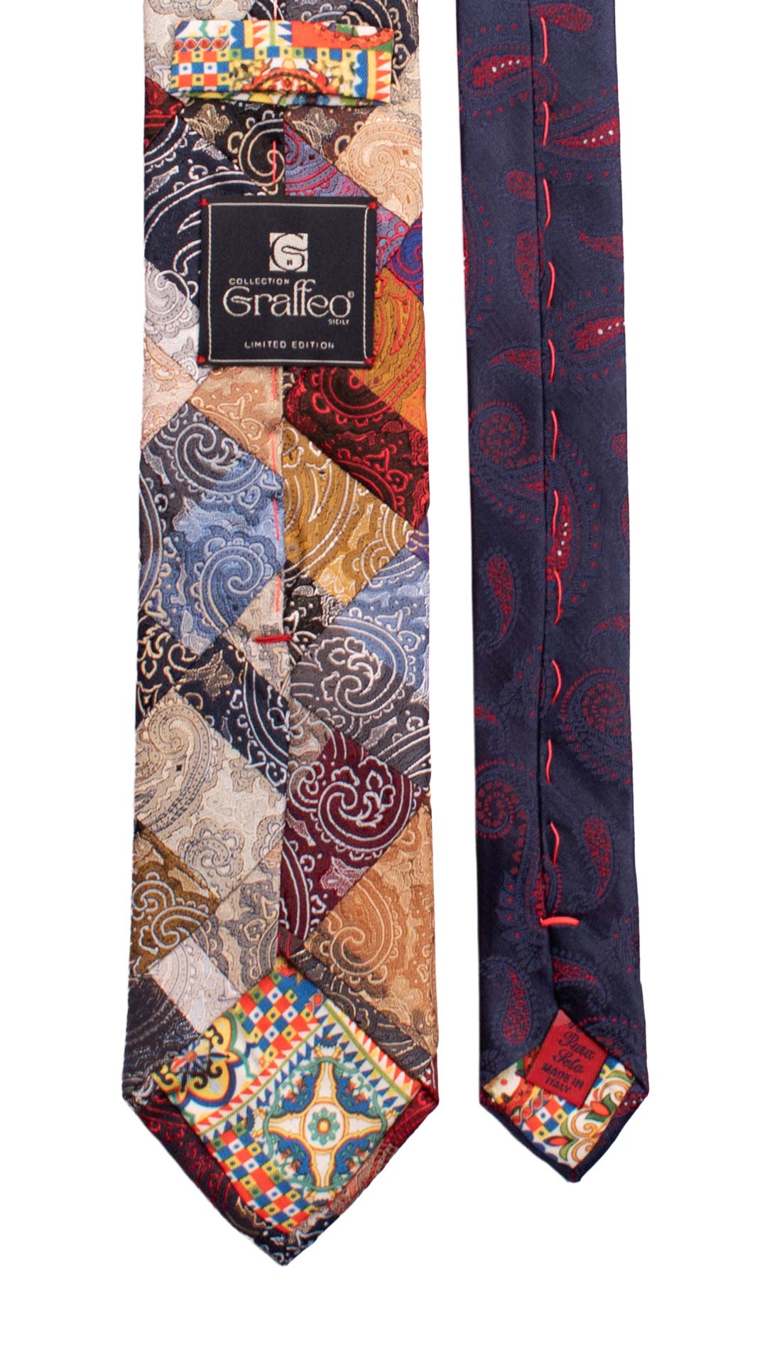 Cravatta-Mosaico-Patchwork-di-Seta-Paisley-Multicolor- PM892
Pala