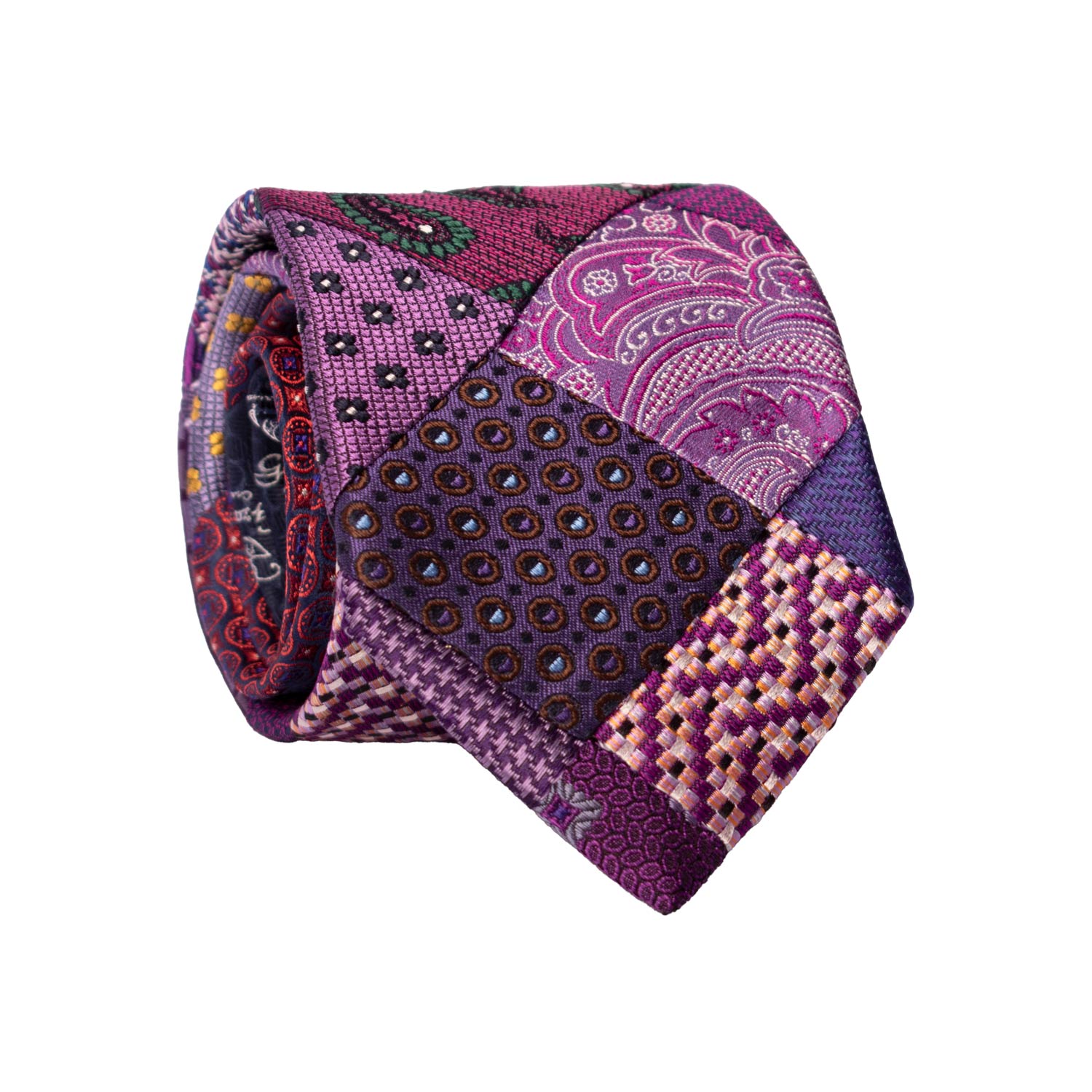 Cravatta-Mosaico-Patchwork-di-Seta-Viola-Fantasia-Multicolor- PM977
Rotolo