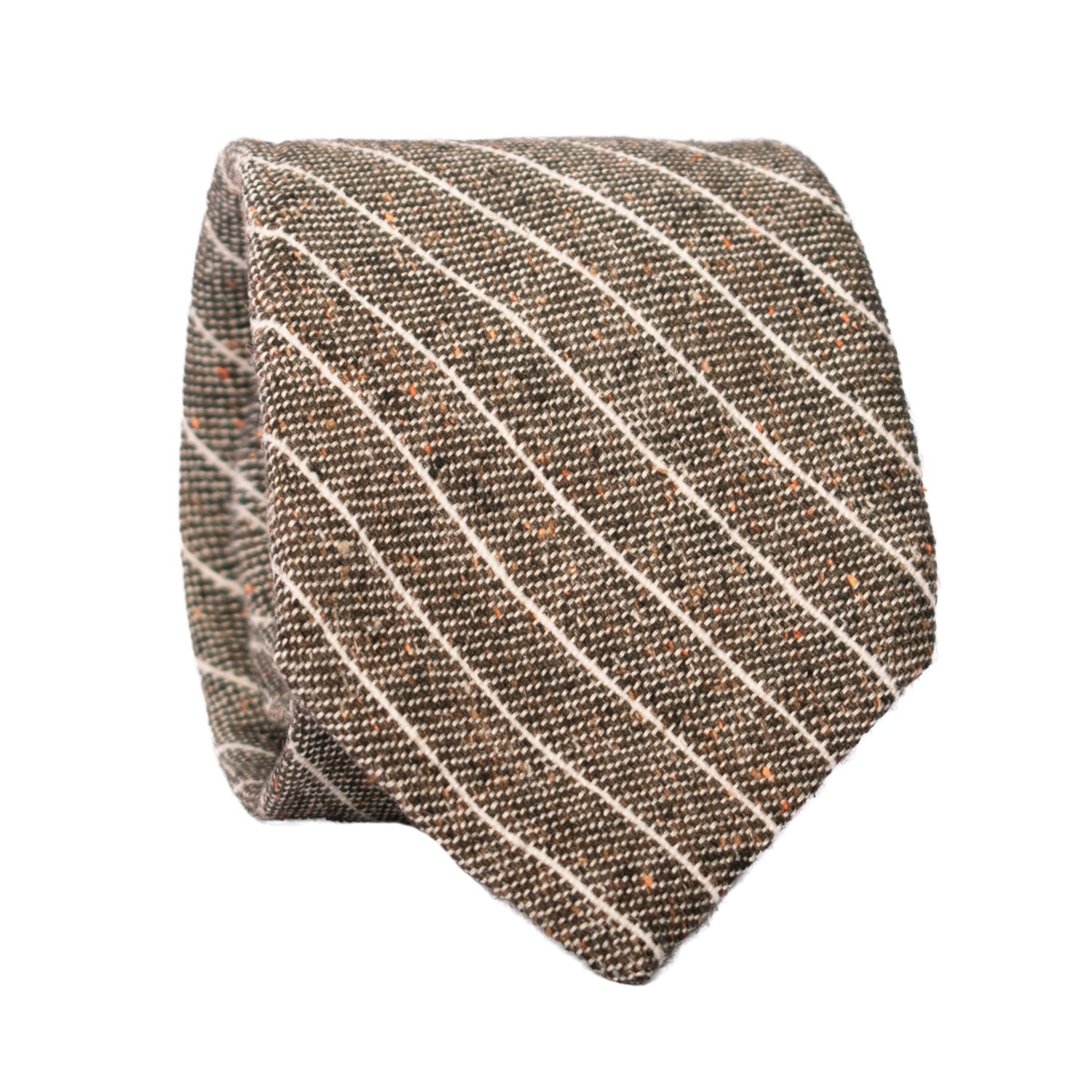 Cravatta-Regimental-di-Lana-Marrone-Effetto-Tweed-con-Righe-Bianche-L1140
Rotolo