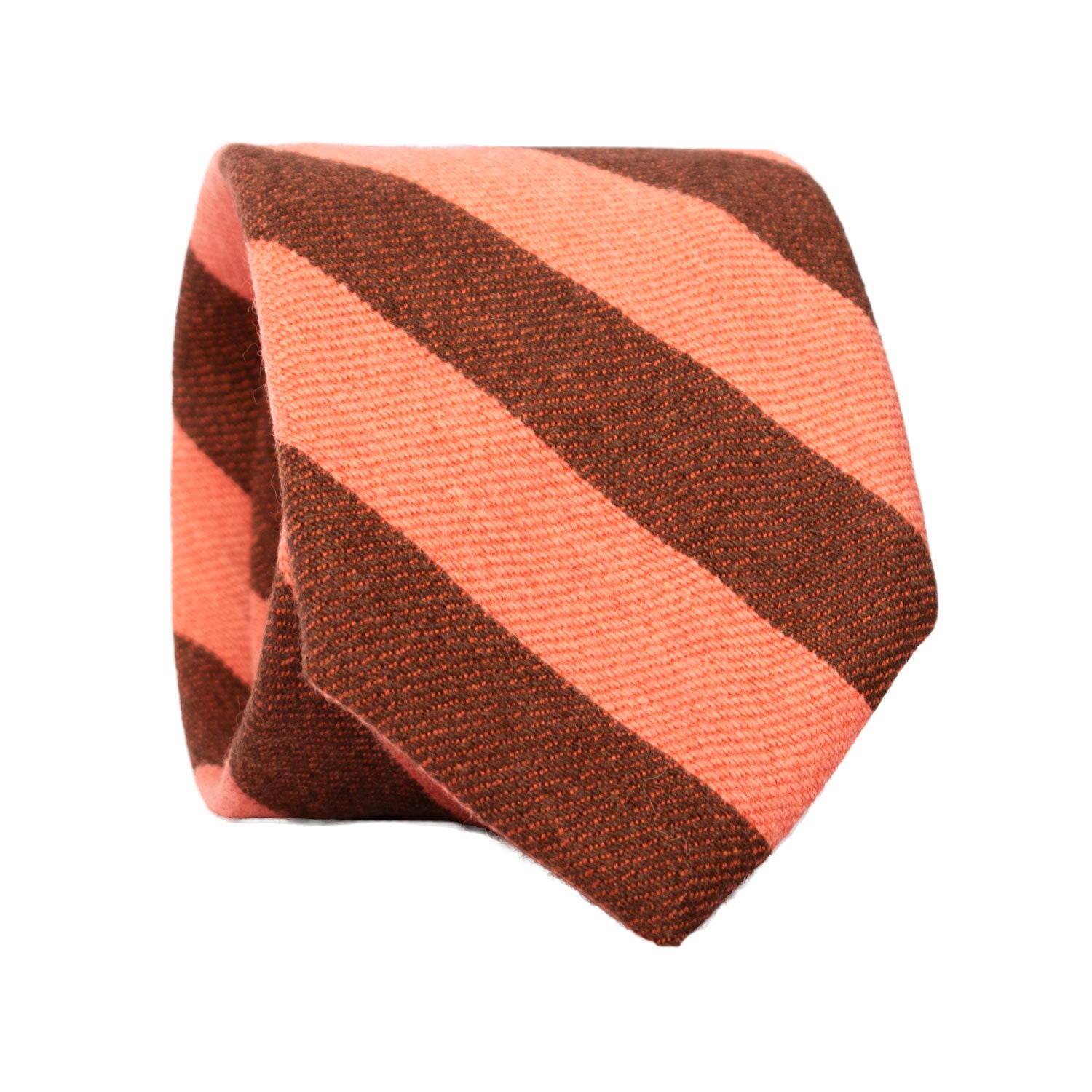 Cravatta-Regimental-in-Lana-Cashmere-con-Righe-Rosa-Salmone-Marrone-L1135
Rotolo