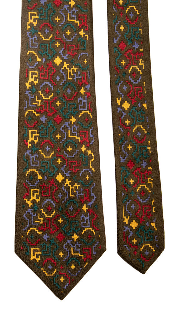 Louis Vuitton Monogram Classic White Pattern Necktie Caravatta In