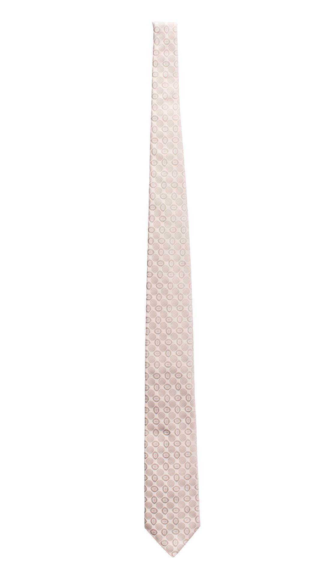 Cravatta da Cerimonia di Seta Grigio Argento Fantasia Tono su Tono Made in italy Graffeo Cravatte Intera