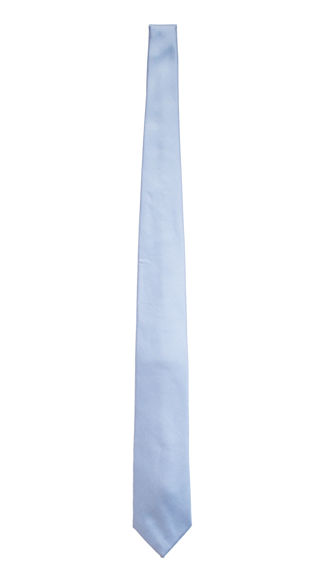 Man Solid Light Blue Silk Tie 7027