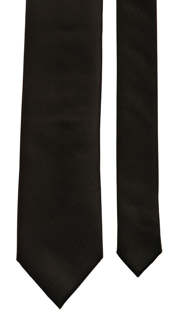 Cravatta di Seta Nera Tinta Unita 6910 Pala