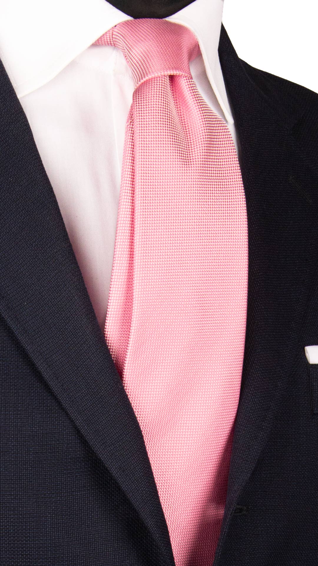 Cravatta di Seta Rosa Tinta Unita 7031 Made in Italy Graffeo Cravatte