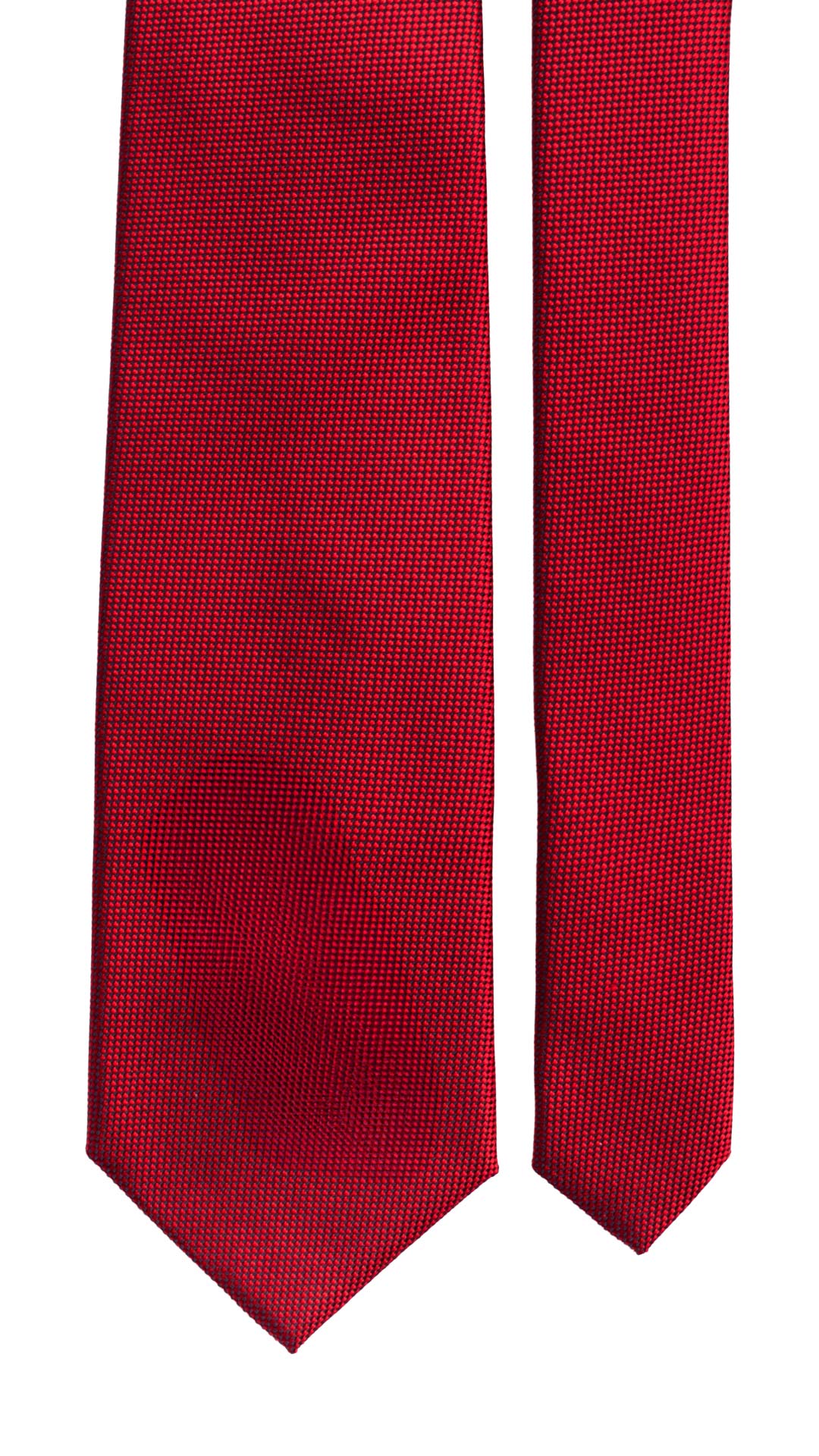 Cravatta di Seta Rossa Tinta Unita 7036 Pala