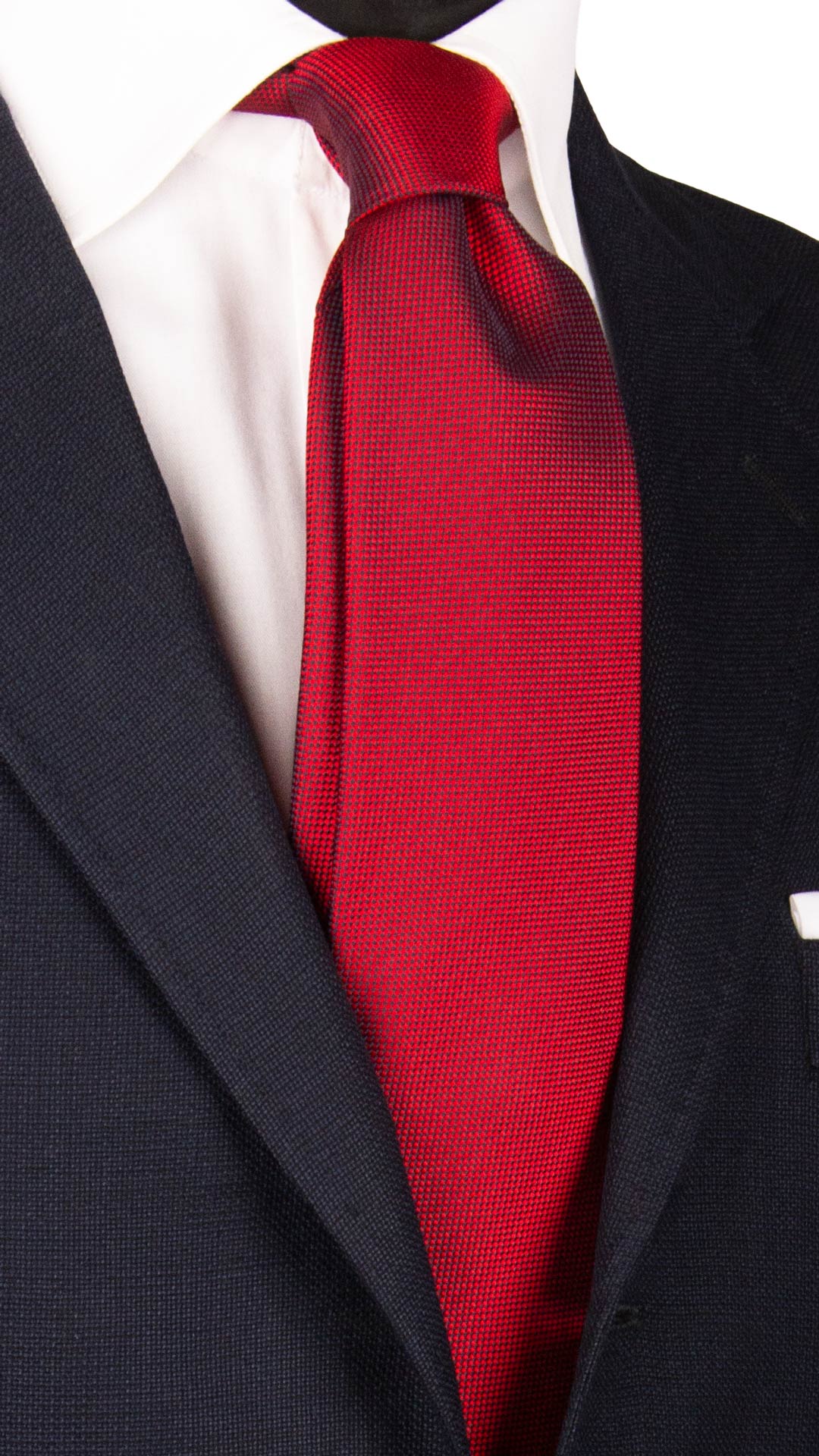 Cravatta di Seta Rossa Tinta Unita 7036 Made in italy Graffeo Cravatte