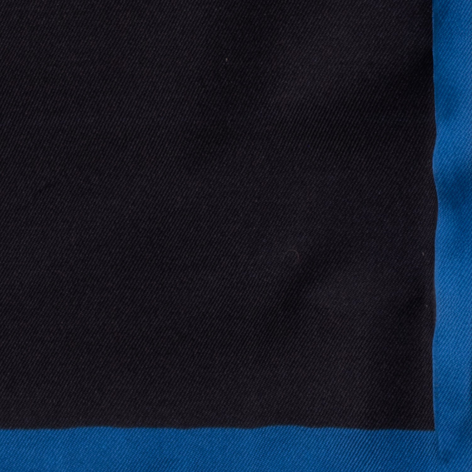 Fazzoletto da Taschino Vintage di Seta Blu Bluette POCV724 Dettaglio