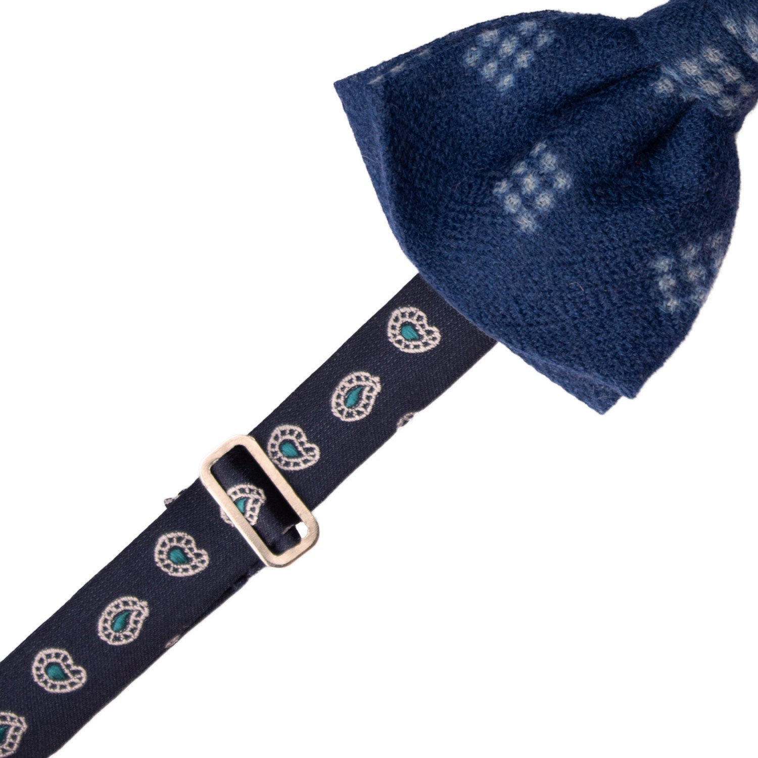 Papillon-Annodato-Vintage-di-Cashmere-Blu-Navy-Fantasia-Celeste-Bianco-PAP1263
Pre-Tied