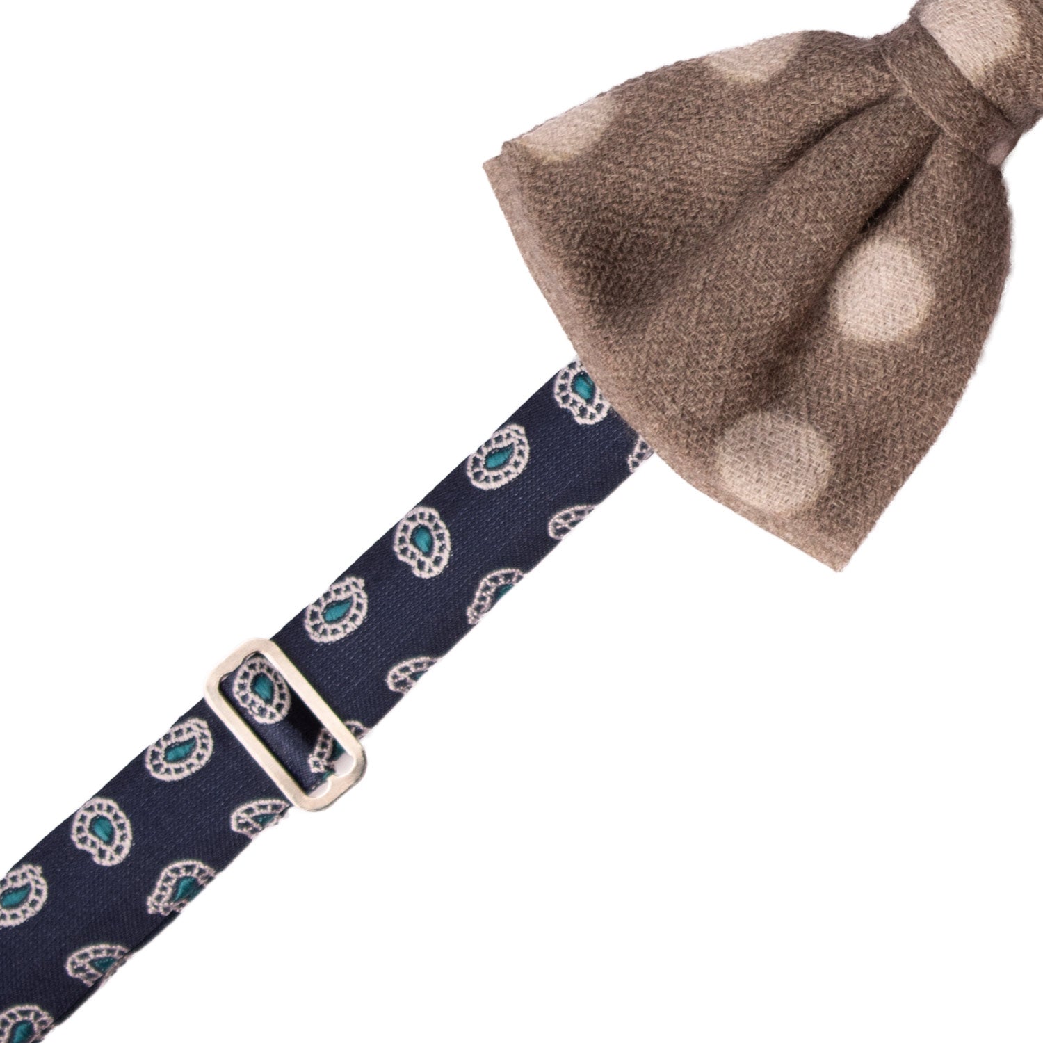 Papillon-Annodato-Vintage-di-Cashmere-Grigio-a-Pois-Grigio-Chiaro-PAP1236
Pre-Tied