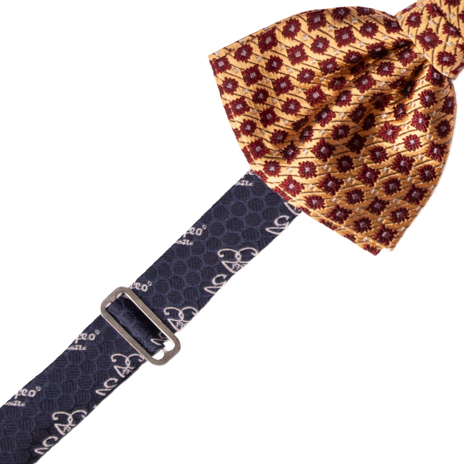 Papillon-Annodato-di-Seta-Color-Champagne-Fantasia-Bordeaux-Viola-PAP1195
Pre-Tied