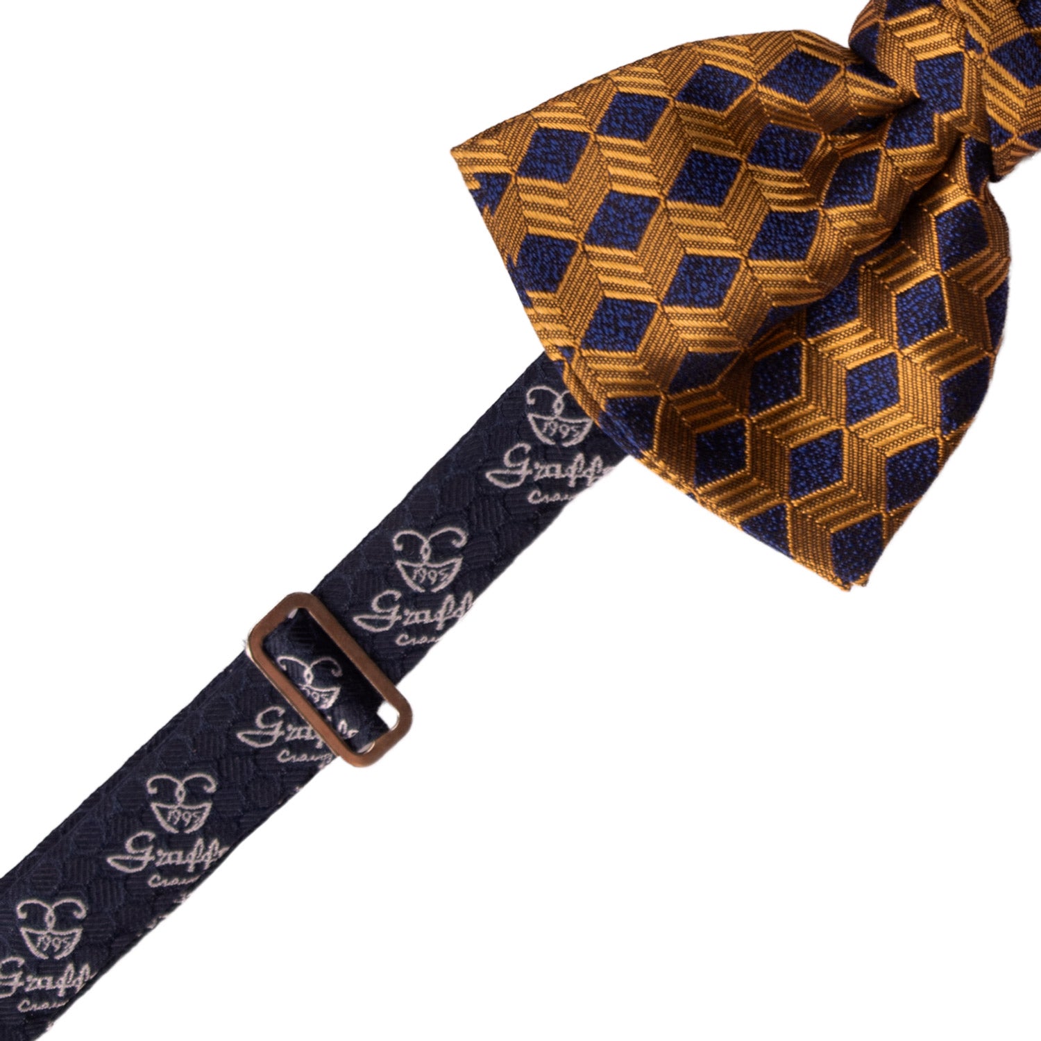 Papillon-Annodato-di-Seta-Fantasia-Giallo-Oro-Viola-PAP1277
Pre-Tied