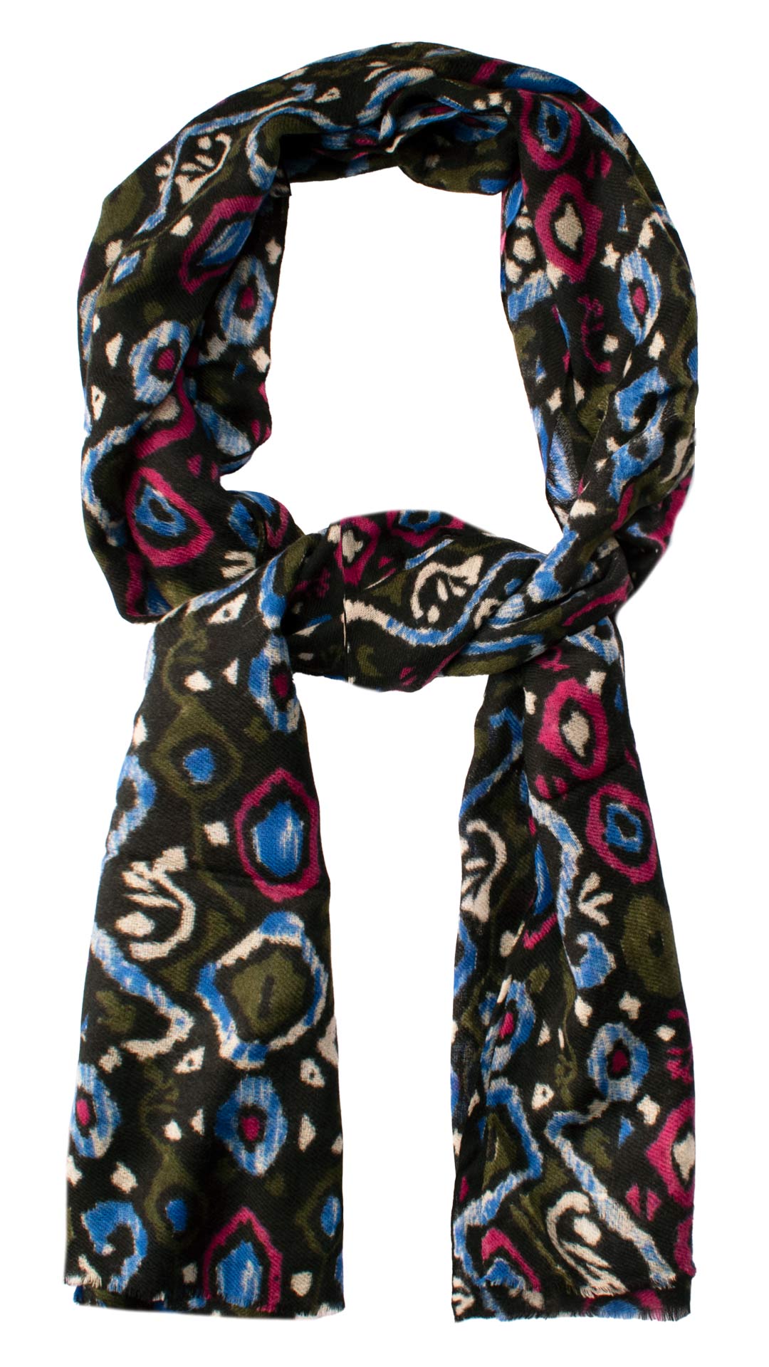 Sciarpa-Pashmina-in-Lana-Cashmere-Nera-Fantasia-Multicolor- SC30
Anello